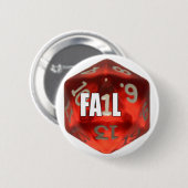 d20 van de tekortkoming ronde button 5,7 cm (Voorkant /achterkant)