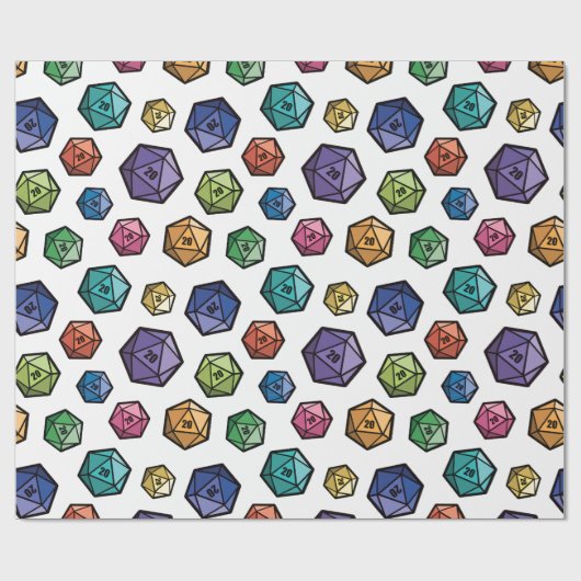 D20-verlooppapier Cadeaupapier (Vlak)