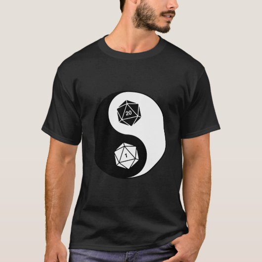 D20 Yin Yang T-shirt (Voorkant)