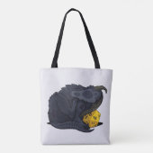 D20 zwarte draak tote bag (Achterkant)