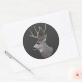D27 Mule Der Buck Head Ronde Sticker (Envelop)