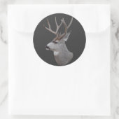 D27 Mule Der Buck Head Ronde Sticker (Tas)