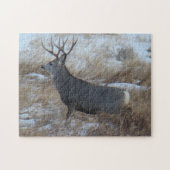 D28 Mule Deer Buck aan de slag Legpuzzel (Horizontaal)
