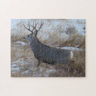 D28 Mule Deer Buck aan de slag Legpuzzel