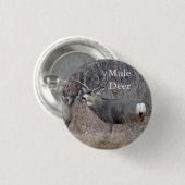 D29 Mule Deer Ronde Button 3,2 Cm (Voorkant /achterkant)
