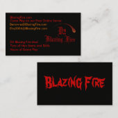 D2 Blazing Fire Cards Visitekaartje (Voorkant / Achterkant)
