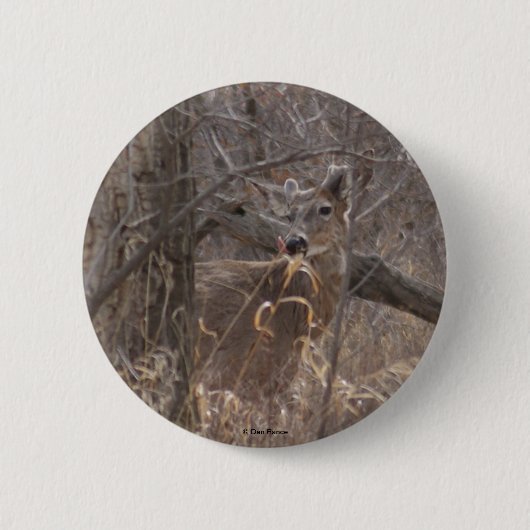 D2 Witstaartdieper Ronde Button 5,7 Cm (Voorkant)