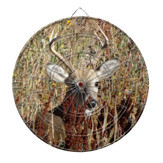 D31 Witstaarthert in het onkruid Dartbord (Voorkant)