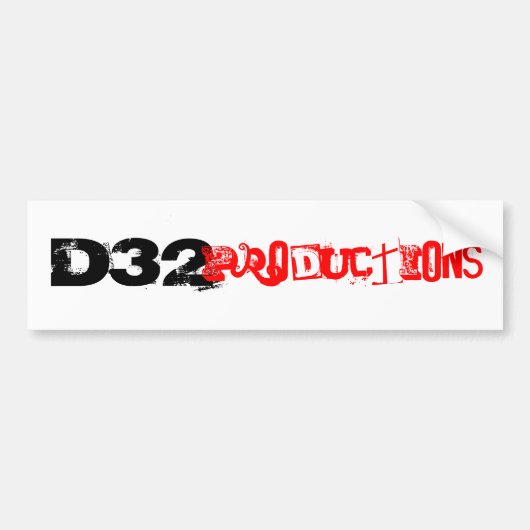 D32, Producties Bumpersticker (Voorkant)