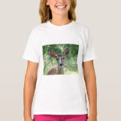 D33 Wit staart Herten Doe T-shirt (Voorkant)