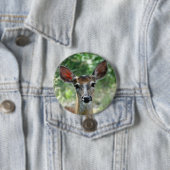 D33 Witte-staarthert Doe-knop Ronde Button 7,6 Cm (In situ)