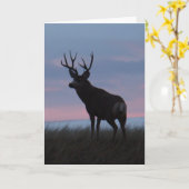 D3 Mule Deer Buck Sunrise Buck Kaart (Gele Bloem)