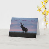 D3 Mule Deer Buck Sunrise Buck Kaart (Gele Bloem)
