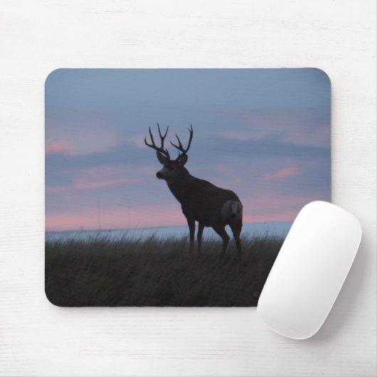 D3 Mule Deer Buck Sunrise Buck Muismat (Met muis)