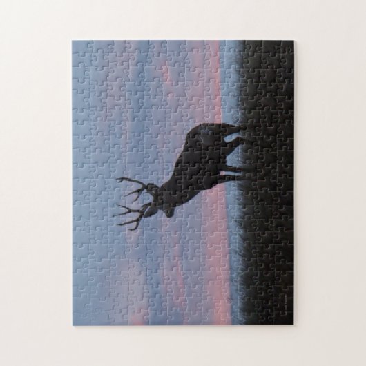 D3 Mule Deer Sunrise Buck Legpuzzel (Verticaal)