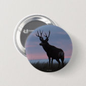 D3 Mule Deer Sunrise Buck Ronde Button 5,7 Cm (Voorkant /achterkant)