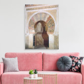 d4:Mezquita: ingang van de Mihrab, c.786 Canvas Afdruk (Insitu (Woonkamer))