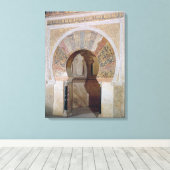 d4:Mezquita: ingang van de Mihrab, c.786 Canvas Afdruk (Insitu (Houten vloer))