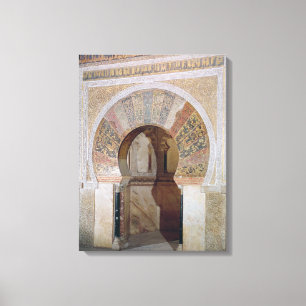 d4:Mezquita: ingang van de Mihrab, c.786 Canvas Afdruk