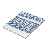 D4 - Muurtapijtschel met delft-mandje - D4 Tegeltje (Zijkant)