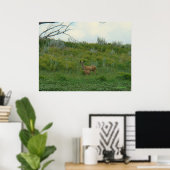 D5 Muildierhinde en jong Poster (Thuiskantoor)