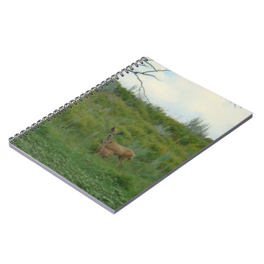 D5 Mule Deer Doe en Fawn Notitieboek (Linkerzijde)