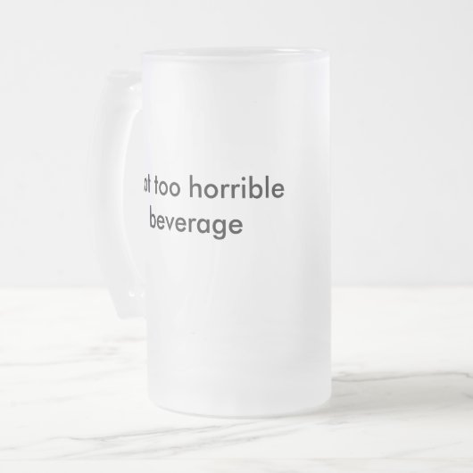 D6G Niet te verschrikkelijke drank - Bevroren Matglas Bierpul (Voorkant links)