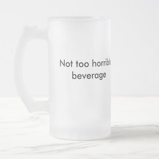 D6G Niet te verschrikkelijke drank - Bevroren Matglas Bierpul (Links)