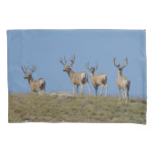 D9 Mule Deer Bucks in Velvet Sky Kussensloop (Voorkant)