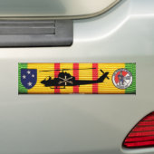 D/1/1st Cav 23rd Inf Div AH-1G Cobra on VSM Ribbon Bumpersticker (Op auto)