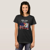 D 214 Veteranenvlag Alumni in ruste en Ea T-shirt (Voorkant volledig)