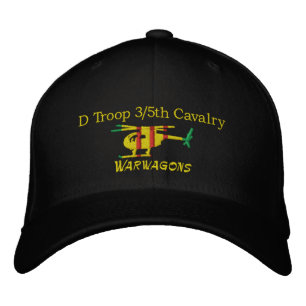 D/3/5th Cavalry OH-6 Loach geborduurd Pet