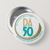 D.A. 50ste verjaardagsconventie ontwerp Ronde Button 7,6 Cm (Voorkant /achterkant)