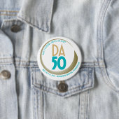 D.A. 50ste verjaardagsconventie ontwerp Ronde Button 7,6 Cm (In situ)