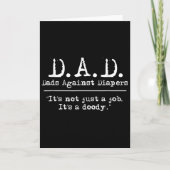 D.a.d. Dads Against Diapers Men's Humor Meme Quote Kaart (Voorkant)