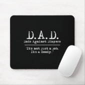 D.a.d. Dads Against Diapers Men's Humor Meme Quote Muismat (Met muis)