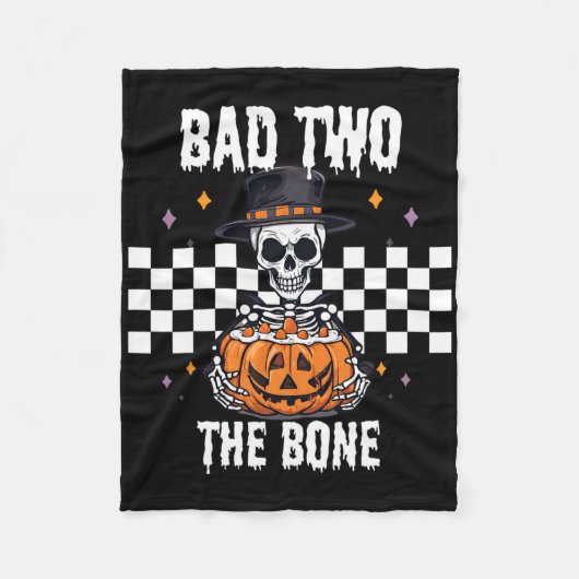 D aan het beenskelet Halloween kostuum Fleece Deken (Voorkant)