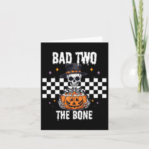 D aan het beenskelet Halloween kostuum Kaart