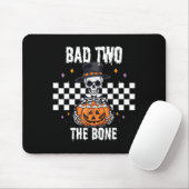 D aan het beenskelet Halloween kostuum Muismat (Met muis)