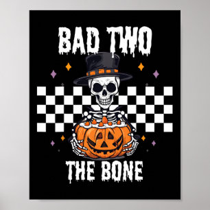 D aan het beenskelet Halloween kostuum Poster