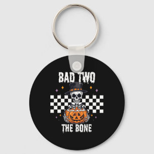 D aan het beenskelet Halloween kostuum Sleutelhanger