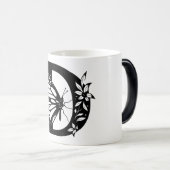 D Alphabet zwarte vlinder Magische Mok (Voorkant rechts)