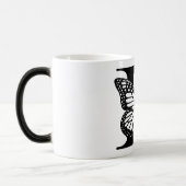 D Alphabet zwarte vlinder Magische Mok (Links)