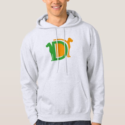 D als Deutsche Dogge Hoodie (Voorkant)
