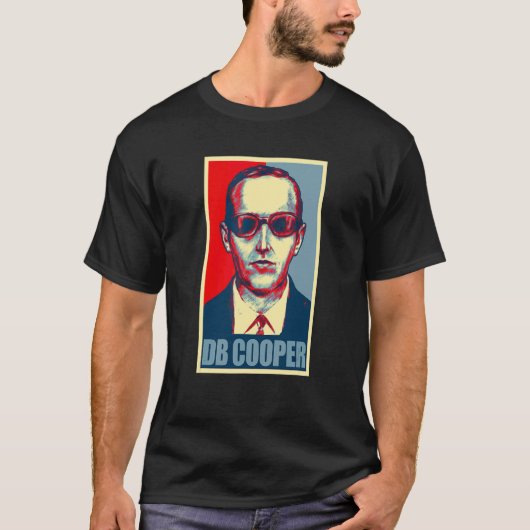 D B Cooper Db Cooper Hoop Poster T-shirt (Voorkant)