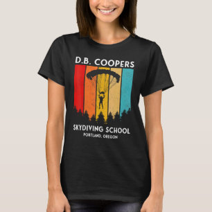 D B Cooper parachuteschool Portland Oregon Retro T-shirt