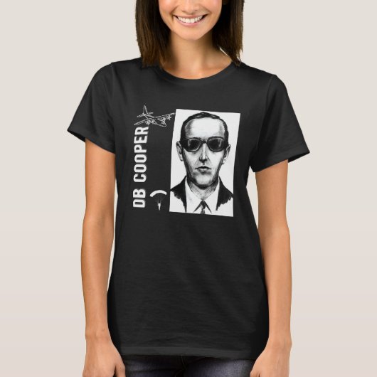 D B Cooper Skyjacker Hijack Retro 60s Style Graphi T-shirt (Voorkant)