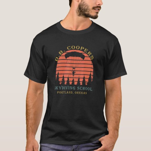 D B Coopers Skydiving School Portland Oregon 1 T-shirt (Voorkant)