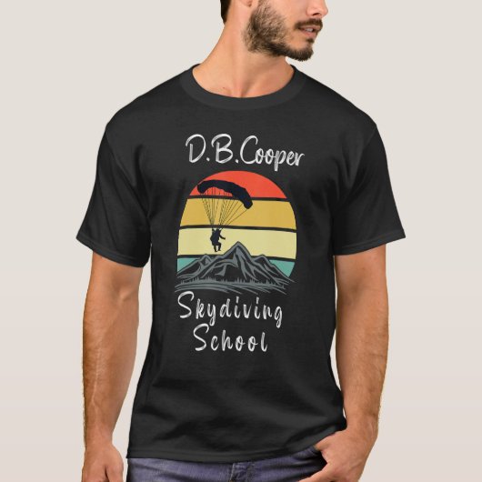 D B Coopers Skydiving School Portland Oregon Desi T-shirt (Voorkant)