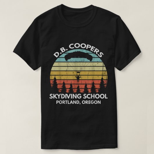 D. B. Coopers Skydiving School Portland, Oregon Fu T-shirt (Design voorkant)